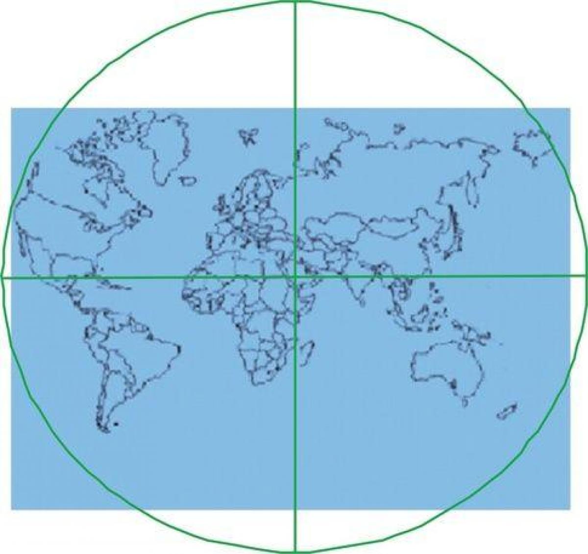 kort af Kabaen er i centrum i verden 