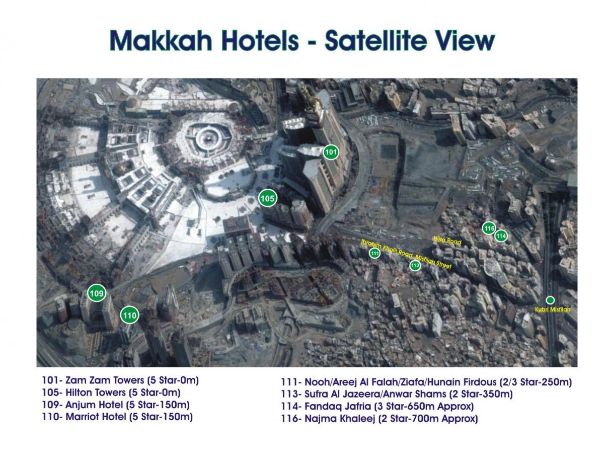kort over kubri Makkah